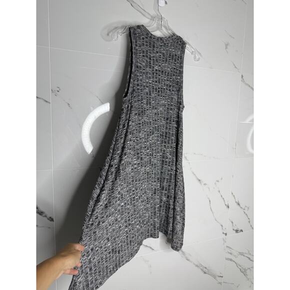 Maeve Emerson Swing Dress Size Large Anthropologie Black Space Dye Ribbed Jersey - Picture 9 of 12